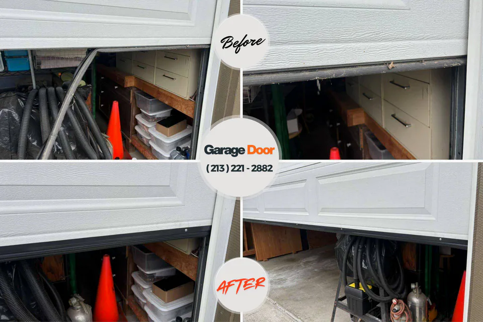 Before and after: garage door repair Lake Helen, FL